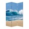 Homeroots 48 x 1 x 72 in. Multicolor Canvas Surfs Up Screen with 3 Panel 342776 - alternate 2